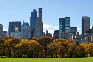 central park in autumn - new york city