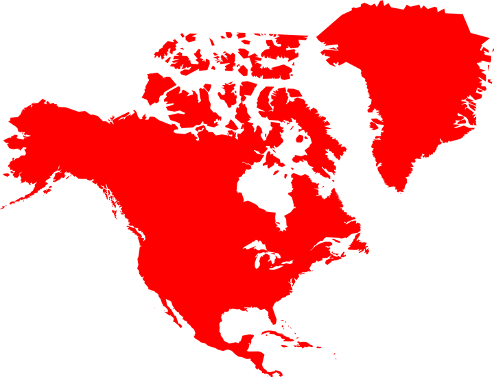 outline map of North America