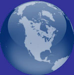 north america on a globe