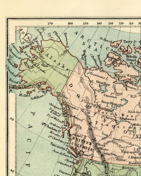 northwest north america map