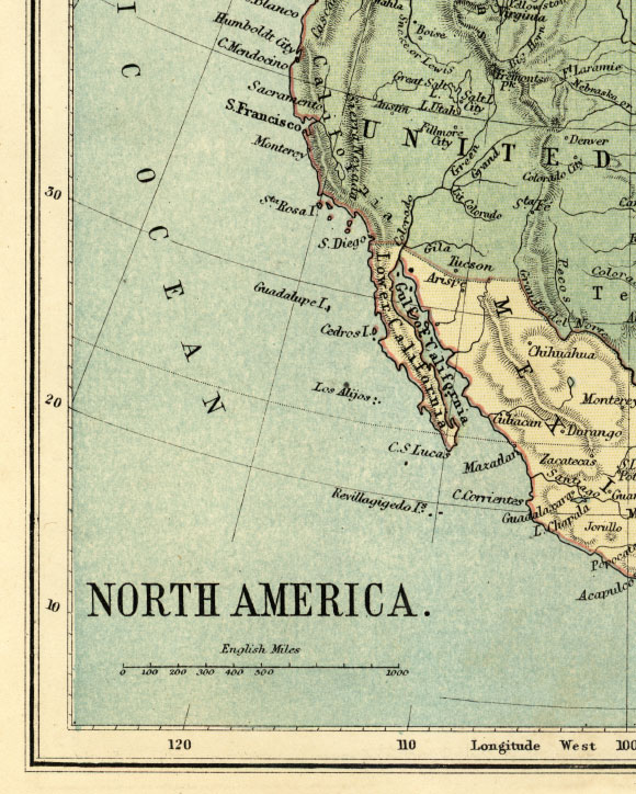 southwest north america map